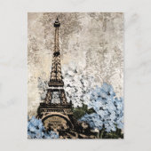 Paris  Hydrangeas Dark Postacard Briefkaart (Voorkant)