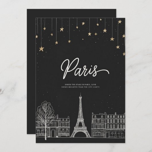 Paris I Flat Kaart (Voorkant / Achterkant)