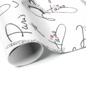 Paris I Love You Pattern ID914 Cadeaupapier (Rol Hoek)