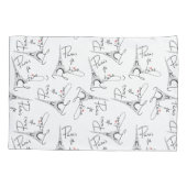 Paris I Love You Pattern Pink ID914 Kussensloop (Achterkant-Links)