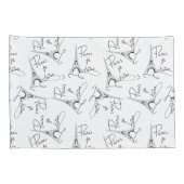 Paris I Love You Pattern Pink ID914 Kussensloop (Achterkant-Rechts)