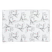 Paris I Love You Pattern Pink ID914 Kussensloop (Voorkant-Rechts)