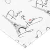 Paris I Love You Pattern Pink ID914 Tafelkleed (Gekanteld)