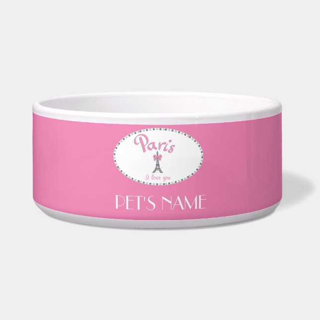 "Paris I Love You" -  Voerbakje (Voorkant)