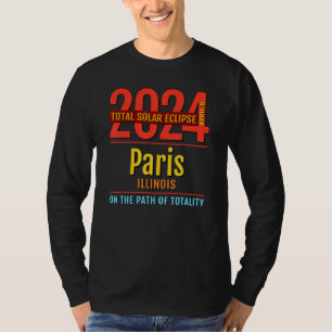 Paris Illinois IL Totale Zonsverduistering 2024 4 T-shirt