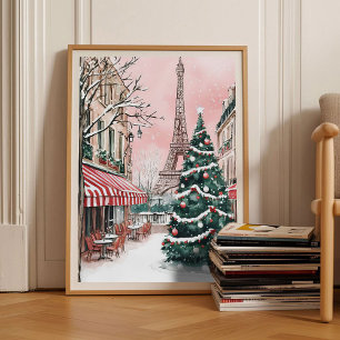 Paris Impression Hiver Paris Illustration Noël