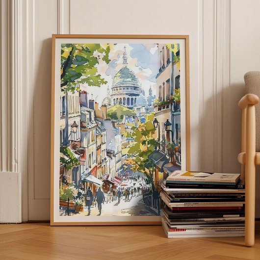 Paris Impression Paris Illustration Montmartre Imp