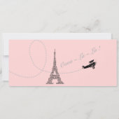 Paris Instapass Uitnodiging, Bruiloft, Verjaardag Kaart (Achterkant)