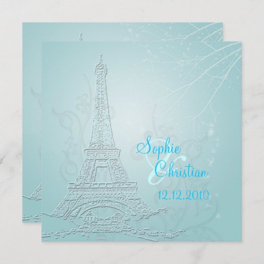 Paris, invitations à des mariages d'hiver (Devant / Derrière)