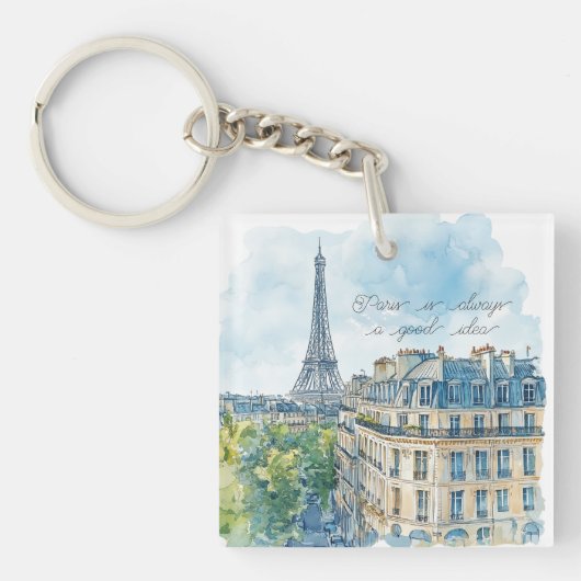 Paris is Always A Good Idea Passport Sleutelhanger (Voorkant)