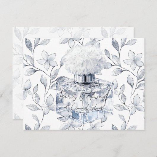Paris is always a good idea perfume leaves briefkaart (Voorkant / Achterkant)