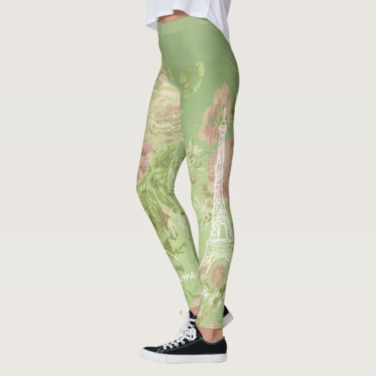Paris, je t'aime Floral Eiffel Tower Leggings (Links)