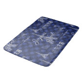 Paris Joyeux Noel Kerstblauw Bathmat Badmat (Gekanteld)