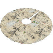 Paris Joyeux Noel Kerstmis  Boom Skirt Kerstboom Rok (Gekanteld)