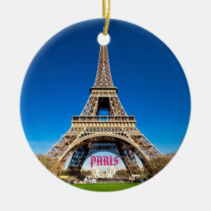 Paris kerstversiering keramisch ornament