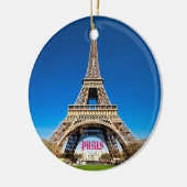 Paris kerstversiering keramisch ornament (Links)
