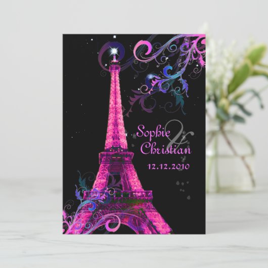 Paris La Nuit, invitations à un mariage dans une t (Debout devant)