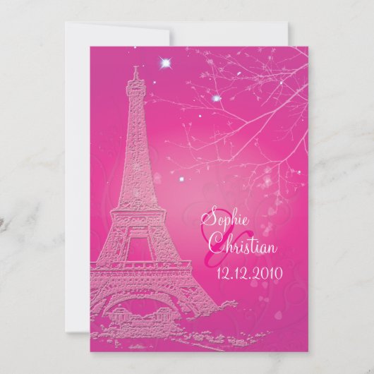 Paris La Nuit, invitations à un mariage dans une t (Devant)