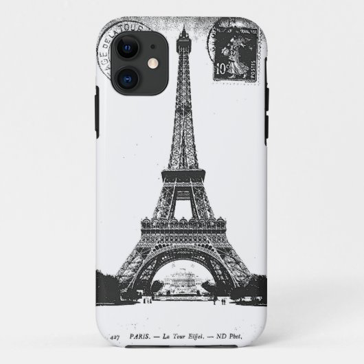 Paris La Tower Eiffel Briefkaart Case-Mate iPhone Case (Achterkant)