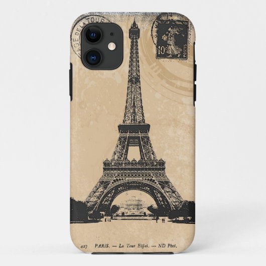 Paris La Tower Eiffel  Briefkaart Case-Mate iPhone Case (Achterkant)