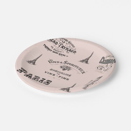 Paris Label Collage French Paper Bord (Gekanteld)