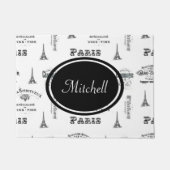Paris Label Collage French Personalized Doormat Deurmat (Voorkant)