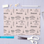 Paris Label Collage Pink-weefselpapier Tissuepapier (Craft)