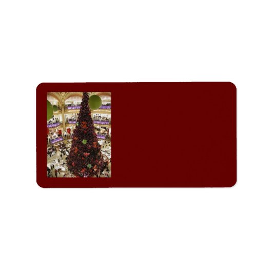 Paris Lafayette Kerstboom Adres Label (Voorkant)