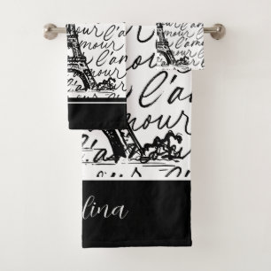 Paris L'Amour Noir et Blanc Eiffel - Romantique