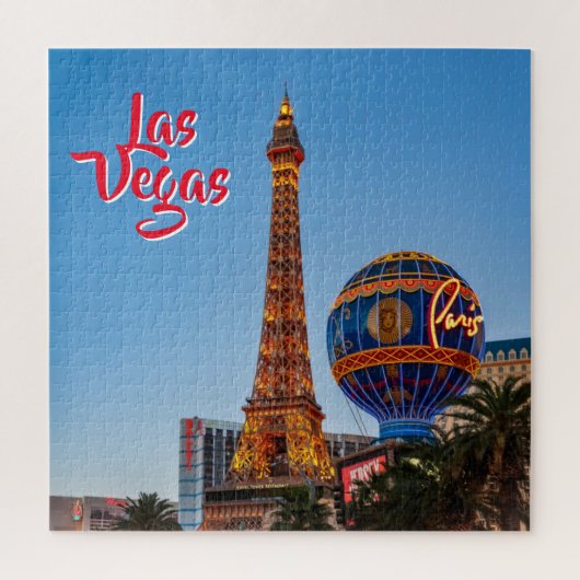 Paris Las Vegas at dusk - Puzzle Legpuzzel (Verticaal)