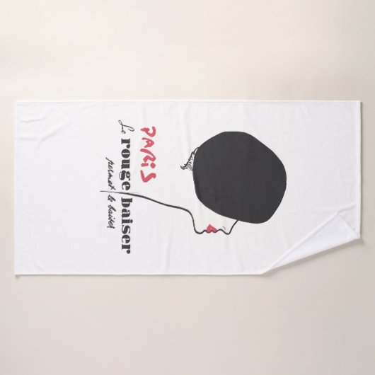 Paris - Le Rouge Baiser (Le Baiser Rouge) (Serviette de bain)