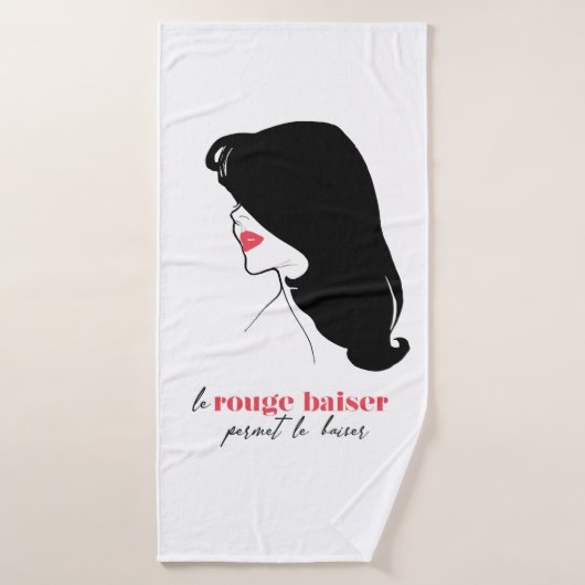 Paris - Le Rouge Baiser (Le Baiser Rouge) (Serviette de bain)