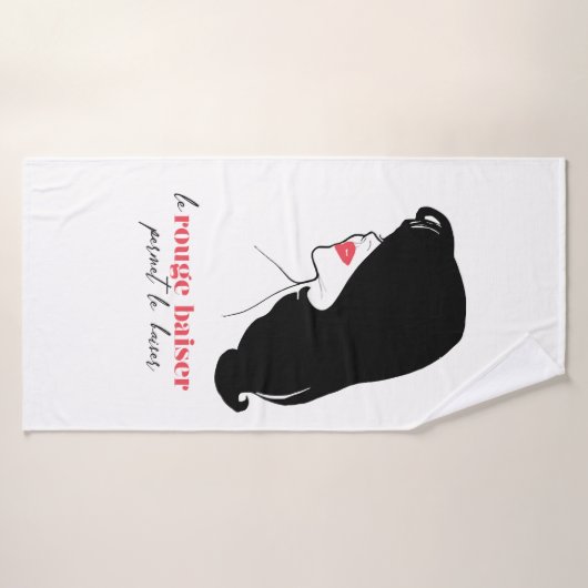 Paris - Le Rouge Baiser (Le Baiser Rouge) (Serviette de bain)