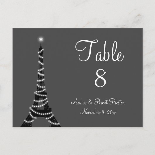Paris le soir Numéro de table (Devant)