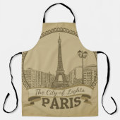 Paris Lights:  Landschap Briefkaart Schort (Voorkant)