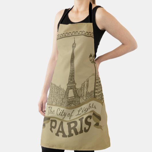 Paris Lights:  Landschap Briefkaart Schort (Insitu)