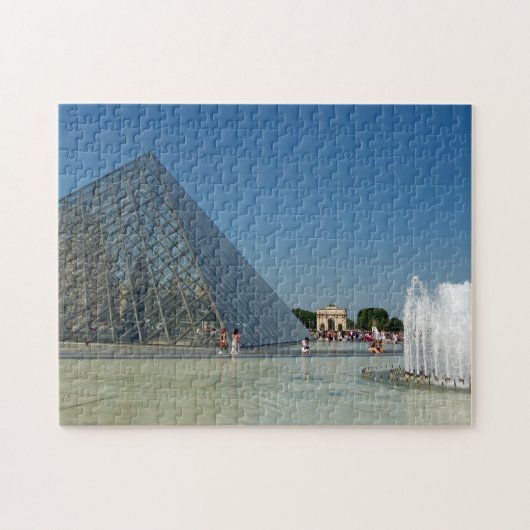 Paris Louvre Pyramide puzzel Legpuzzel (Horizontaal)