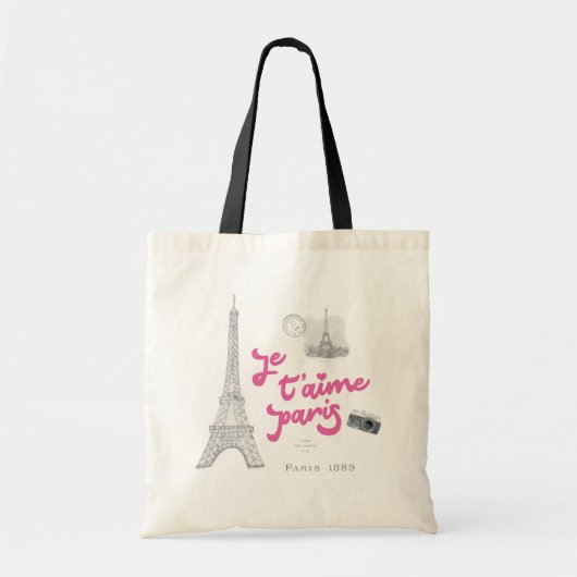  Paris Love Scrapbook Tote Bag (Voorkant)
