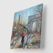Paris Lovers Vierkante Klok (Hoek)