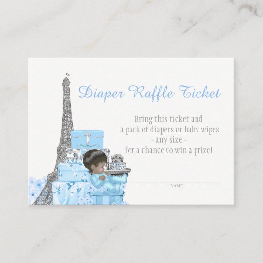 Paris Luier Raffle Tickets Informatiekaartje (Voorkant)