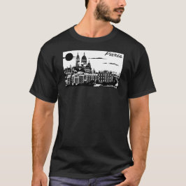 Paris Mannen Basic Dark T-Shirt