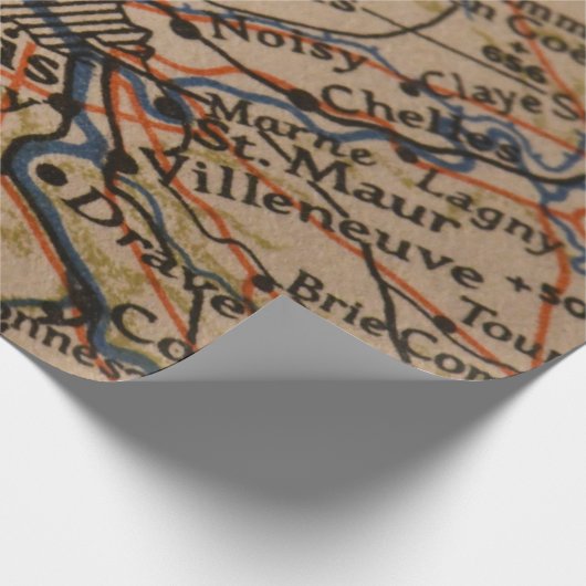 Paris Map Cadeaupapier (Hoek)