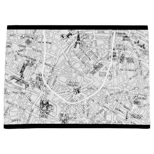 Paris Map Large Cadeauzakje (Voorkant)
