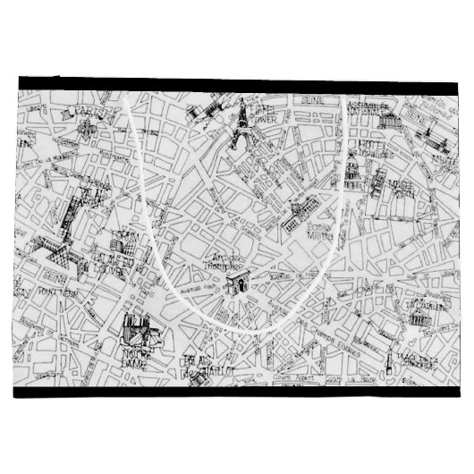 Paris Map Large Cadeauzakje (Achterkant)