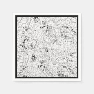 Paris Map Servetten