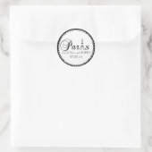Paris Mariage Favor Câble Stickers Nom Date (Sac)