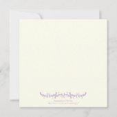 Paris mariage violet Tour Eiffel invitation en ivo (Dos)