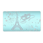 Paris Masquerade Party Waterfles Labels (Voorkant)