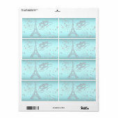 Paris Masquerade Party Waterfles Labels (Full Sheet)