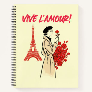 Paris Meisje Esthetiek – Romantisch Eiffeltoren On Notitieboek